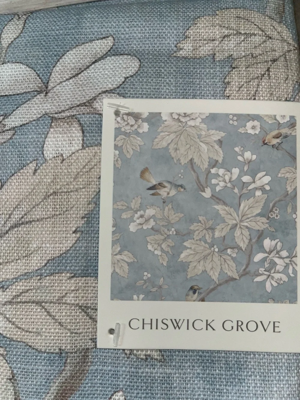 NWT Sanderson Chiswick Grove Floral Bird design Drapes 2 Panels Size 50